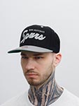 Бейсболка MITCHELL NESS арт. MN-ND49Z-2TSCRIPT-SASPURS San Antonio Spurs NBA (черный / серый)